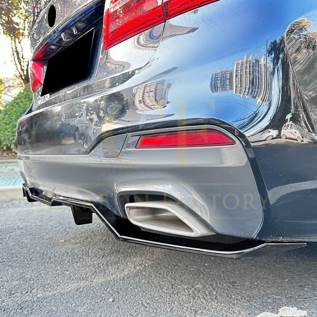 Gloss Black Rear Bumper Extension for BMW G30 G31 5 Series Pre-LCI M Sport 17-20 - Carbon Factory