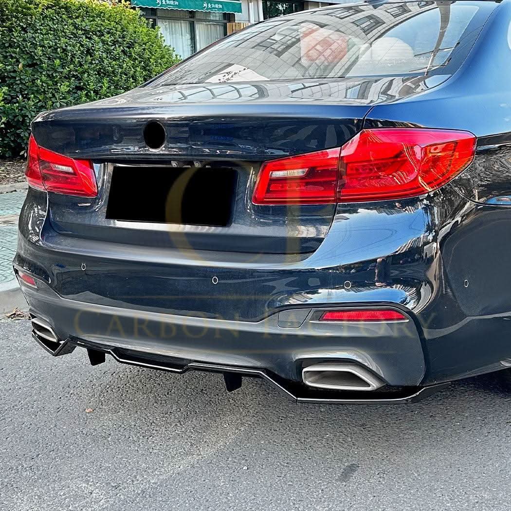 Gloss Black Rear Bumper Extension for BMW G30 G31 5 Series Pre-LCI M Sport 17-20 - Carbon Factory