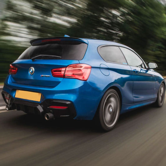 Gloss Black Rear Diffuser Dual Exhaust for BMW F20 1 Series LCI 15-19 - Carbon Factory