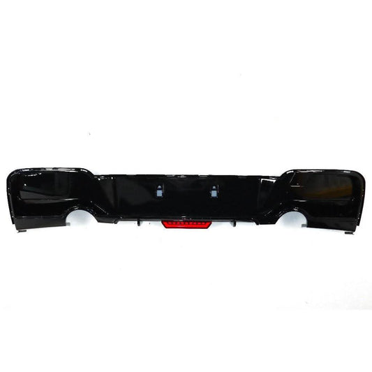 Gloss Black Rear Diffuser Dual Exhaust with LED for BMW F20 1 Series Pre-LCI 12-14 - Carbon Factory