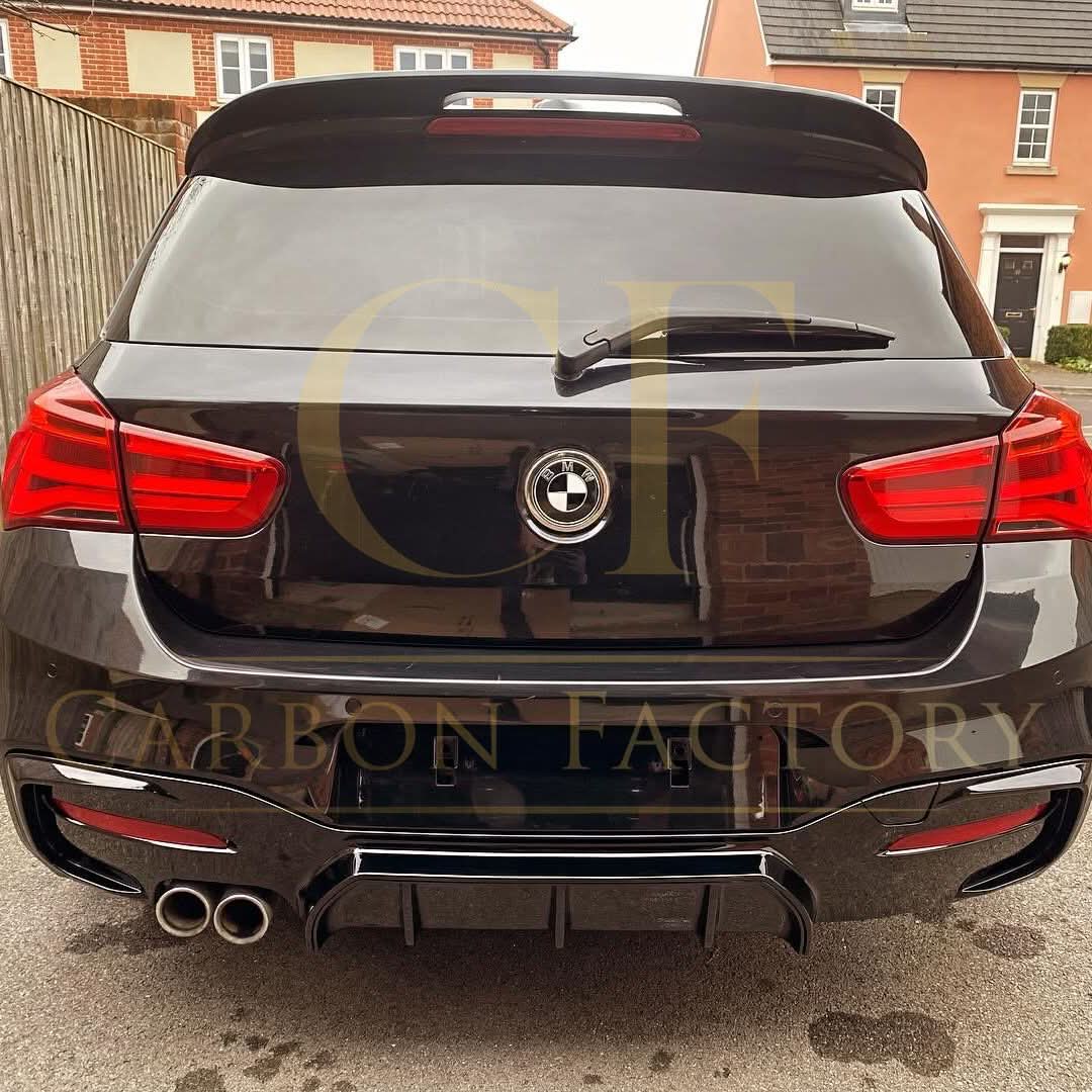 Gloss Black Rear Diffuser Twin Exhaust for BMW F20 1 Series LCI 15-19 - Carbon Factory