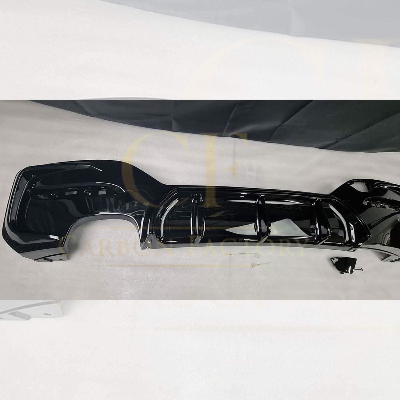 Gloss Black Rear Diffuser Twin Exhaust for BMW F20 1 Series LCI 15-19 - Carbon Factory