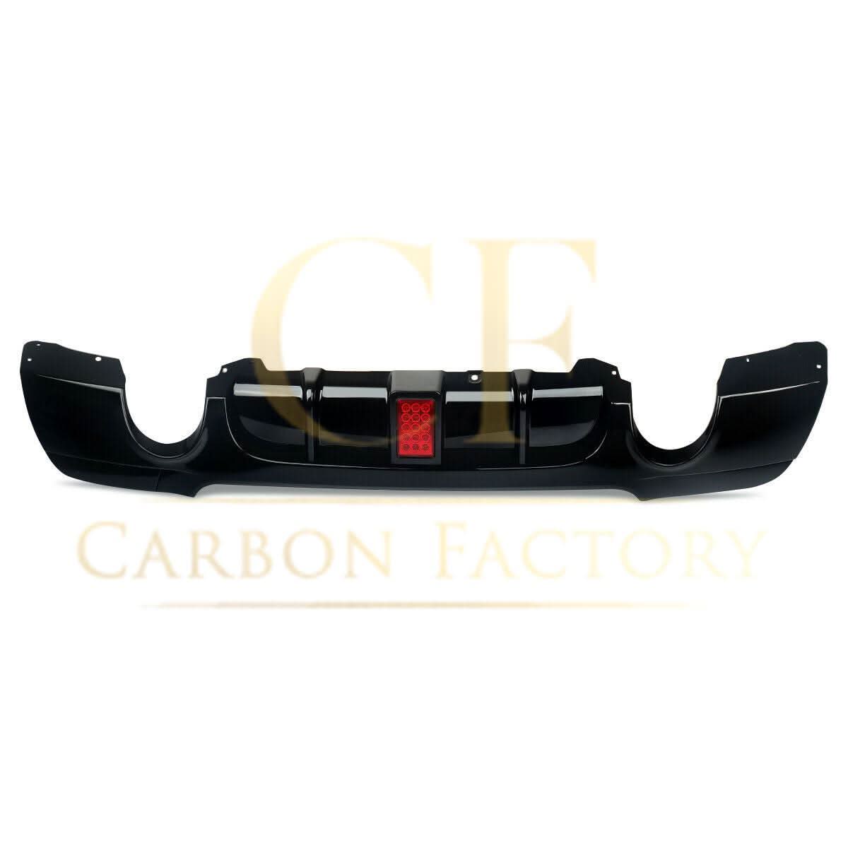 LED Style Gloss Black Rear Diffuser Dual Exhaust for BMW E90 E91 3 Series 05-13 - Carbon Factory