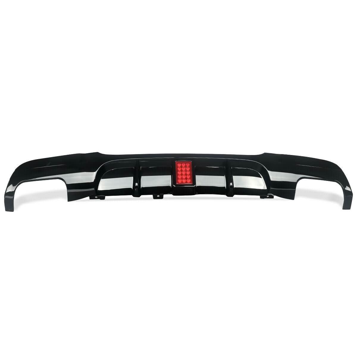LED Style Gloss Black Rear Diffuser Quad Exhaust for BMW E90 E91 3 Series 05-13 - Carbon Factory