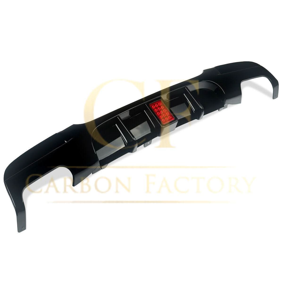 LED Style Gloss Black Rear Diffuser Quad Exhaust for BMW E90 E91 3 Series 05-13 - Carbon Factory