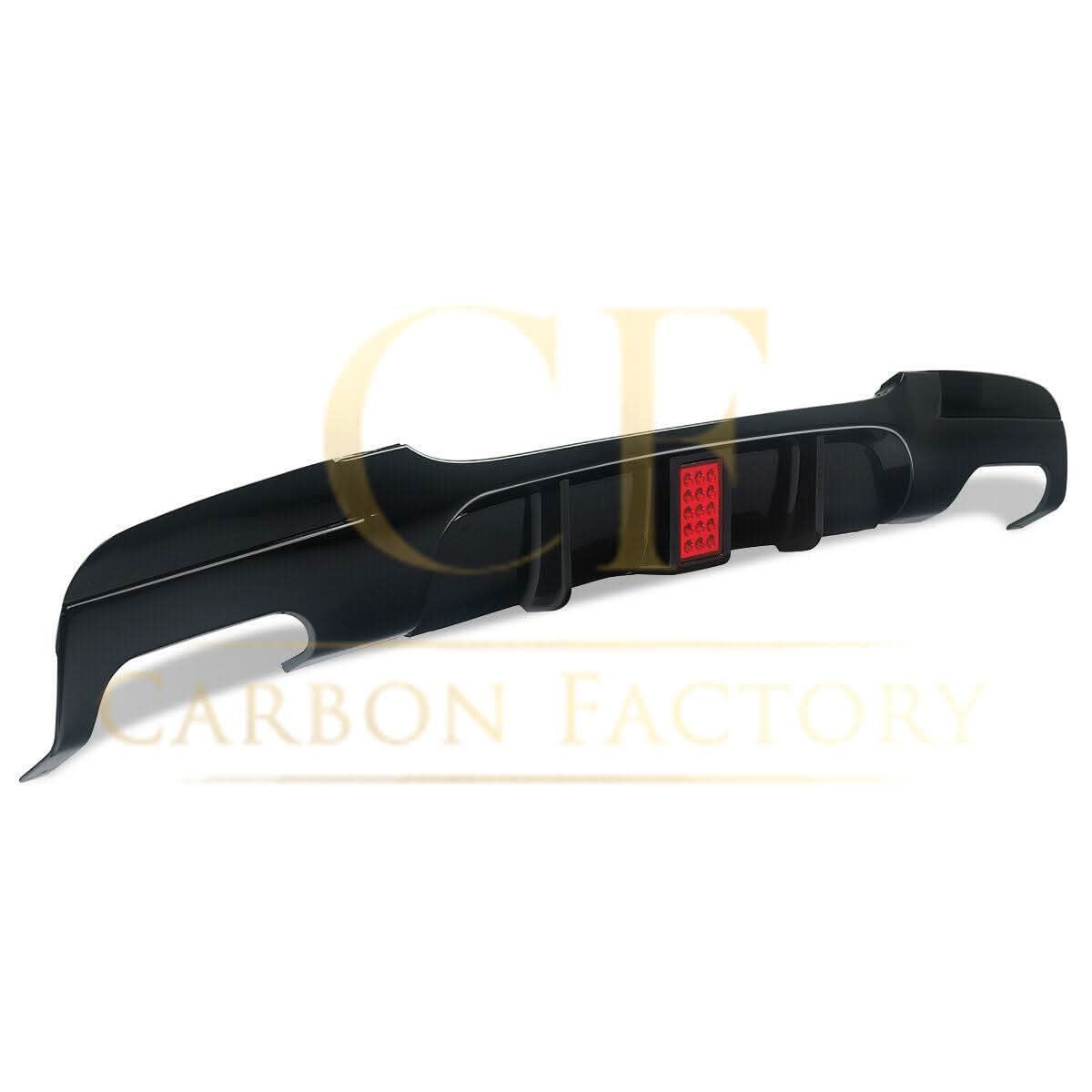 LED Style Gloss Black Rear Diffuser Quad Exhaust for BMW E90 E91 3 Series 05-13 - Carbon Factory