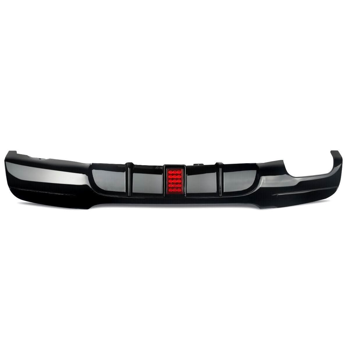 LED Style Gloss Black Rear Diffuser Twin Exhaust for BMW E90 E91 3 Series 05-13 - Carbon Factory