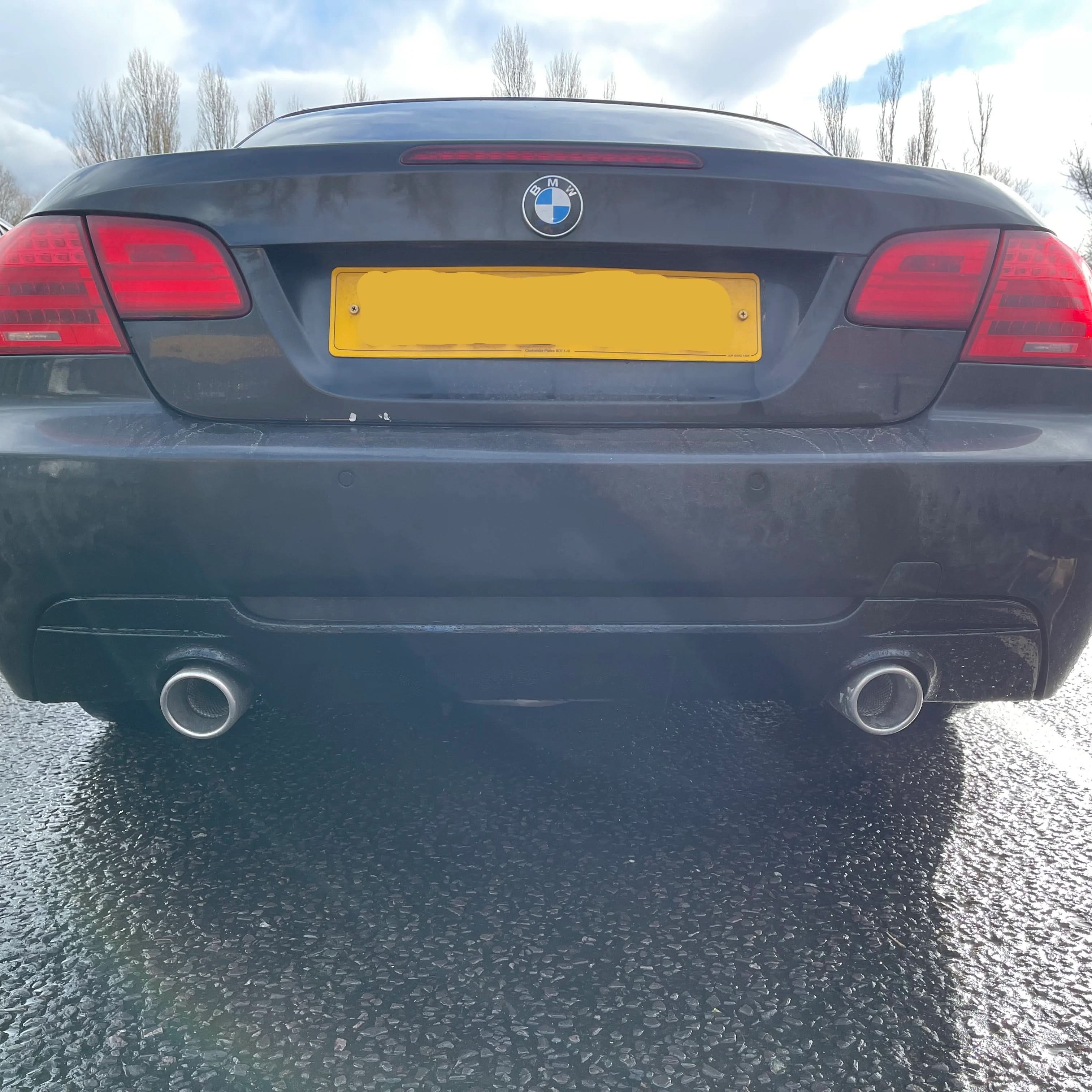 MP Style Gloss Black Rear Diffuser Dual Exhaust for BMW E92 E93 3 Series 05-13 - Carbon Factory