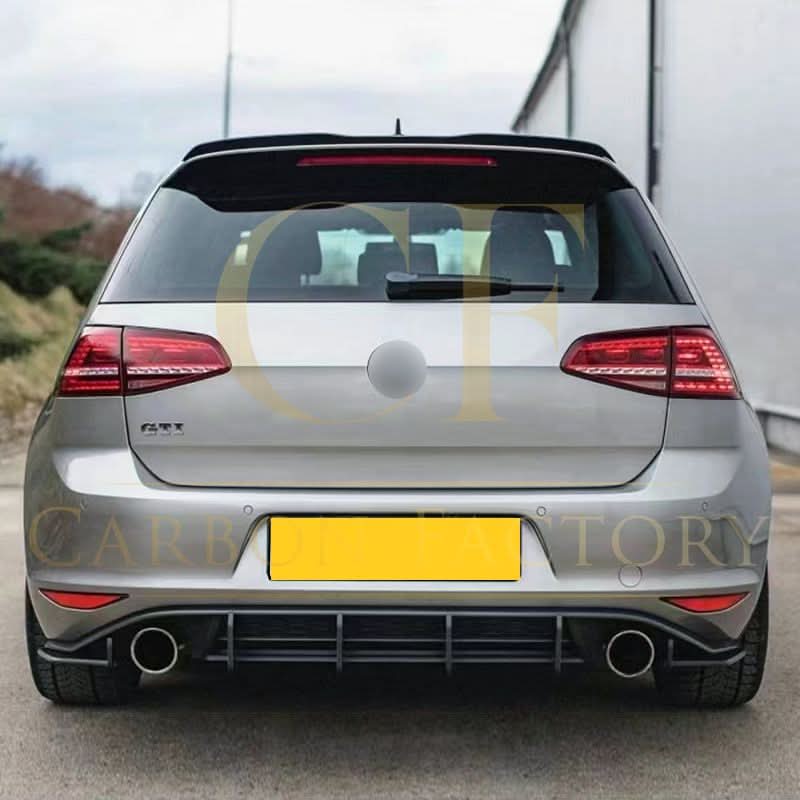 V Style Gloss Black Rear Diffuser for VW Golf MK7 GTI 13-16 - Carbon Factory