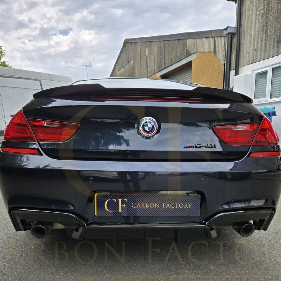 V Style Gloss Black Rear Diffuser Quad Exhaust for BMW 6 Series F06 F12 F13 M Sport 12-17 - Carbon Factory