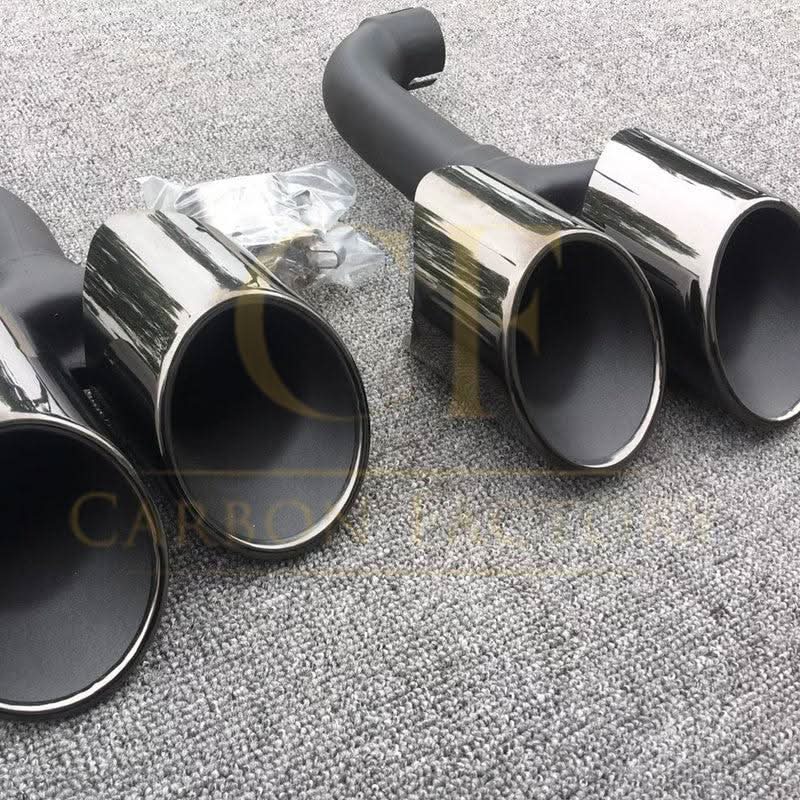 V Style Gloss Black Rear Diffuser with Exhaust Tips for BMW G01 X3 18-21 - Carbon Factory