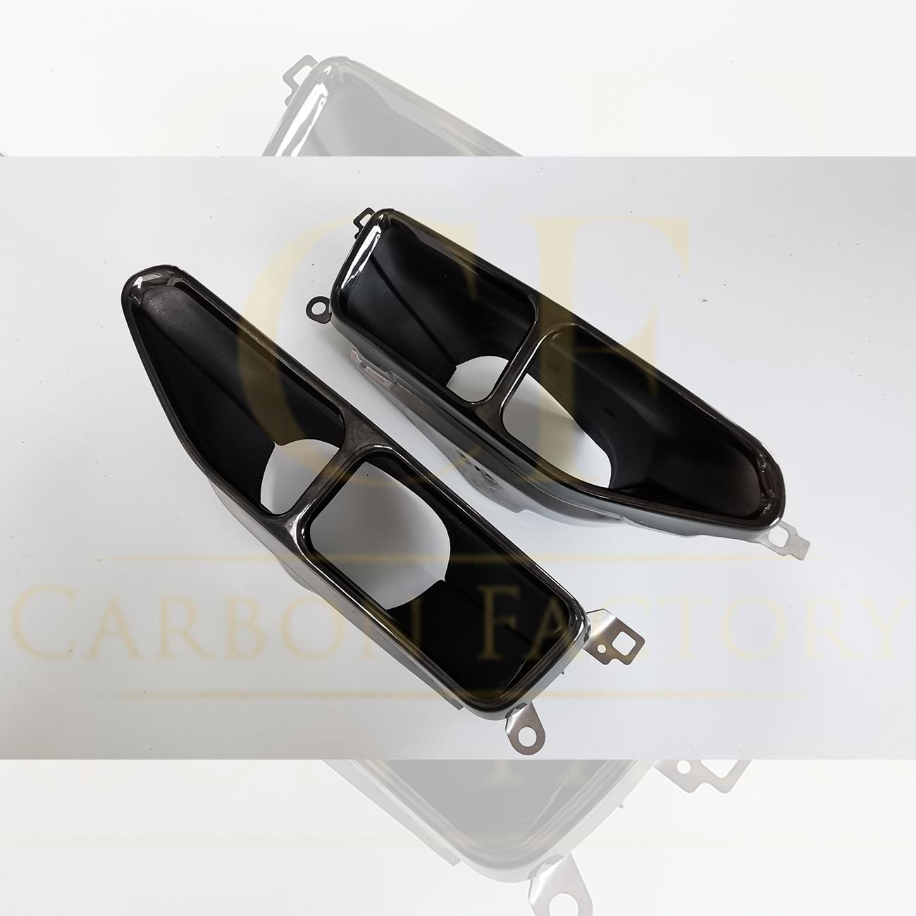 Gloss Black Exhaust Tips for BMW G11 G12 7 Series LCI 20-23 - Carbon Factory
