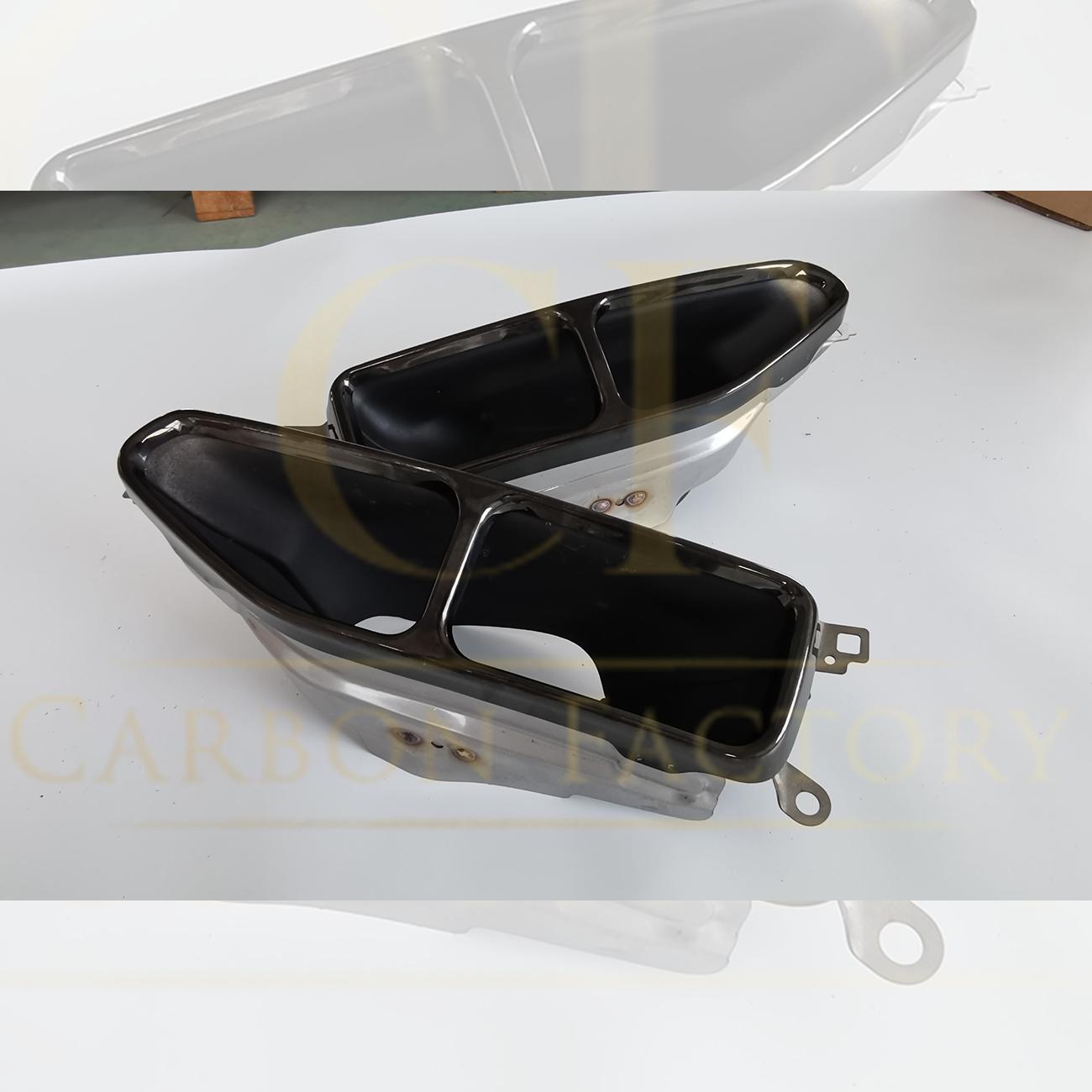 Gloss Black Exhaust Tips for BMW G11 G12 7 Series LCI 20-23 - Carbon Factory