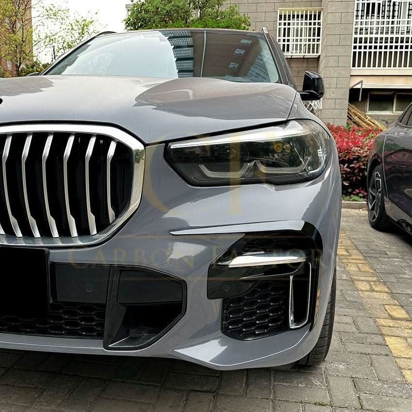 Gloss Black Front Canards for BMW G05 X5 19-25 - Carbon Factory