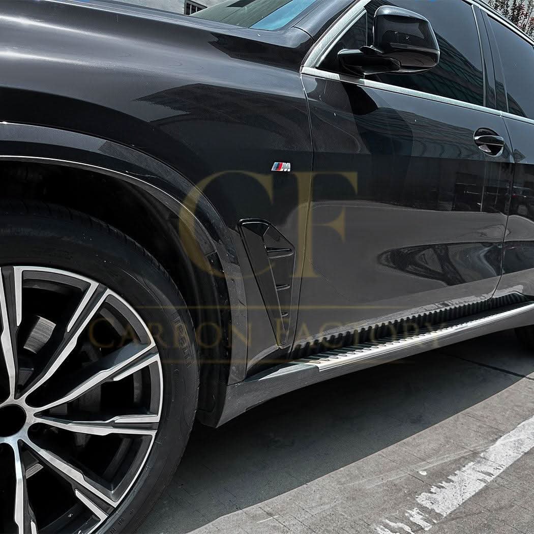 Gloss Black Front Fender Trims for BMW G05 X5 19-25 - Carbon Factory