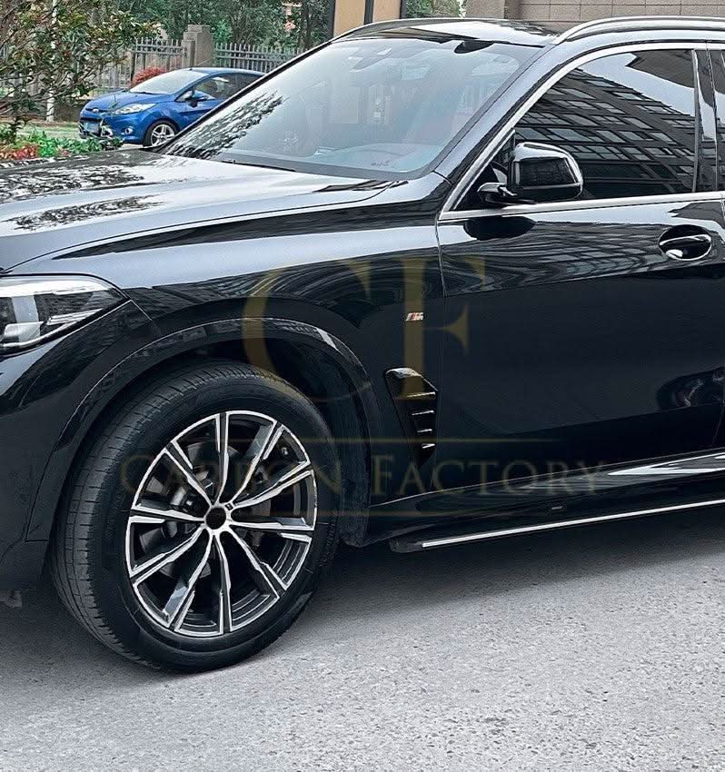 Gloss Black Front Fender Trims for BMW G05 X5 19-25 - Carbon Factory
