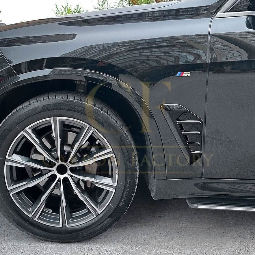 Gloss Black Front Fender Trims for BMW G05 X5 19-25 - Carbon Factory