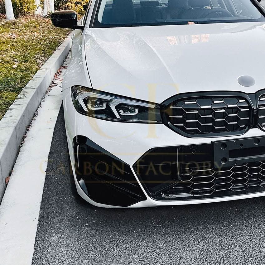 Gloss Black Front Bumper Inserts for BMW 3 Series G20 G21 LCI 23-25 - Carbon Factory