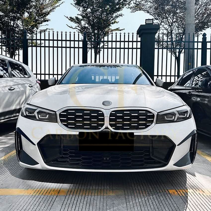 Gloss Black Front Bumper Trims for BMW 3 Series G20 G21 LCI 23-25 - Carbon Factory