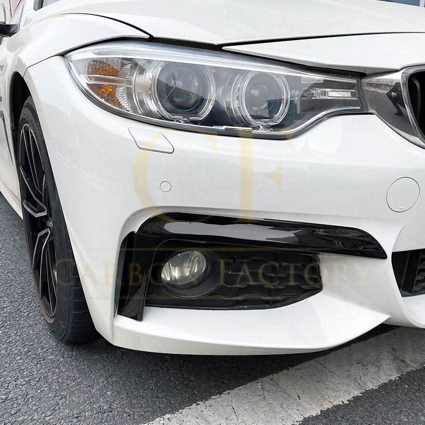 Gloss Black Front Bumper Trims for BMW F32 F33 F36 4 Series 14-20 - Carbon Factory