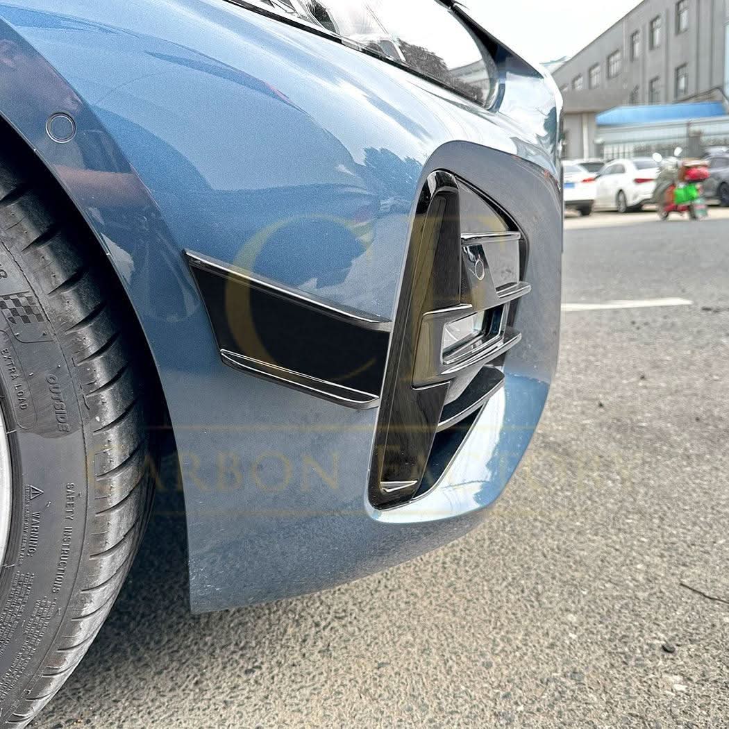 Gloss Black Front Bumper Trims for for BMW G22 G23 4 Series 20-Present - Carbon Factory