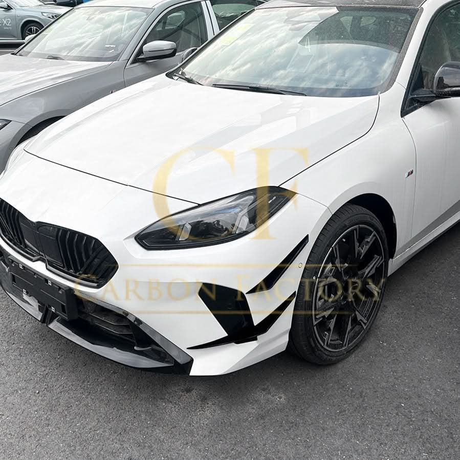 Gloss Black Front Canards B for BMW F70 1 Series 25-Present - Carbon Factory