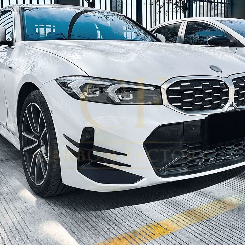 Gloss Black Front Canards for BMW 3 Series G20 G21 LCI 23-25 - Carbon Factory