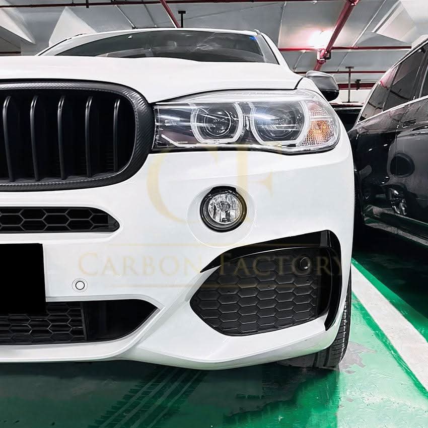 Gloss Black Front Canards for BMW F15 X5 14-18 - Carbon Factory