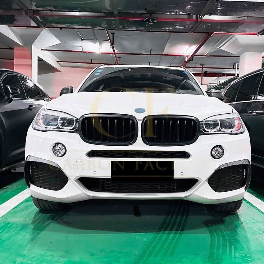 Gloss Black Front Canards for BMW F15 X5 14-18 - Carbon Factory