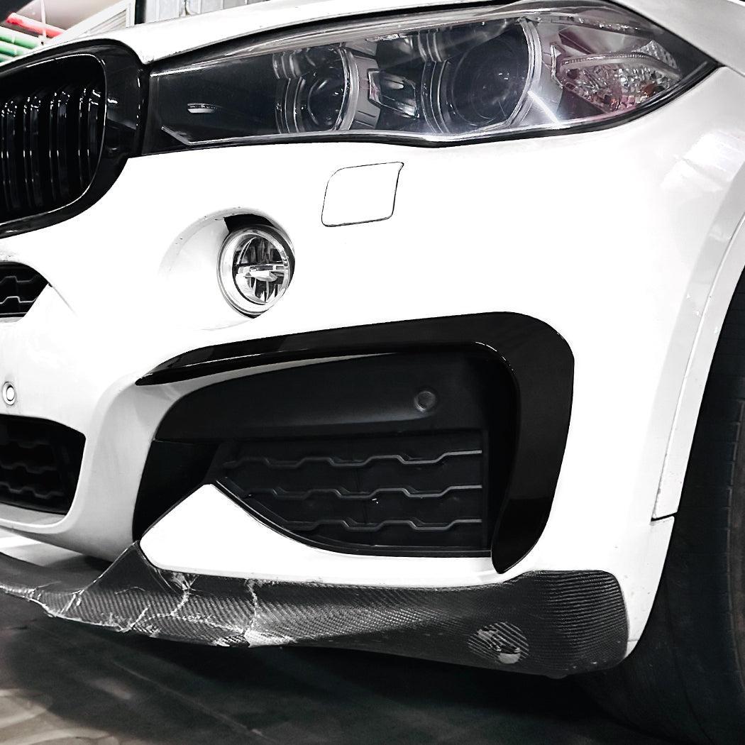 Gloss Black Front Canards for BMW F16 X6 14-18 - Carbon Factory