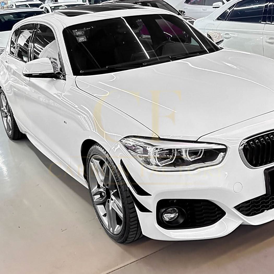 Gloss Black Front Canards for BMW F20 F21 1 Series LCI 15-19 - Carbon Factory