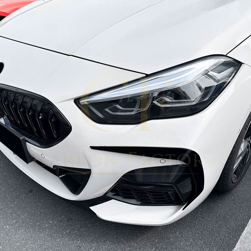 Gloss Black Front Canards for BMW F44 2 Series 4 Door 20-Present - Carbon Factory