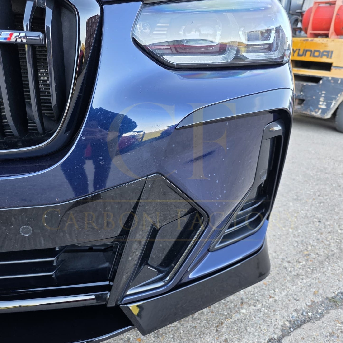 Gloss Black Front Canards for BMW G01 X3 G02 X4 LCI 22-24 - Carbon Factory