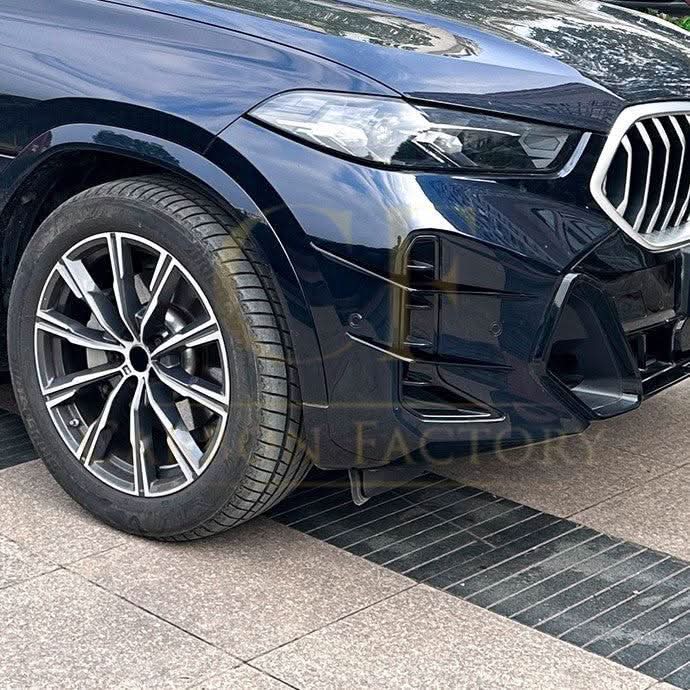 Gloss Black Front Canards for BMW G06 X6 LCI 23-25 - Carbon Factory