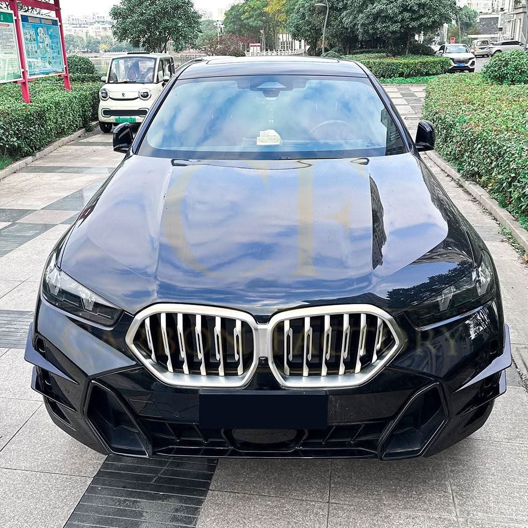 Gloss Black Front Canards for BMW G06 X6 LCI 23-25 - Carbon Factory