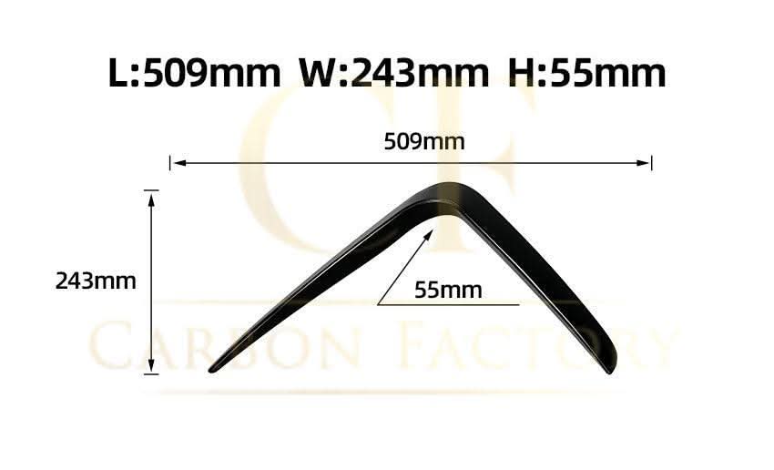 Gloss Black Front Canards for BMW G22 G23 4 Series 20-Present - Carbon Factory