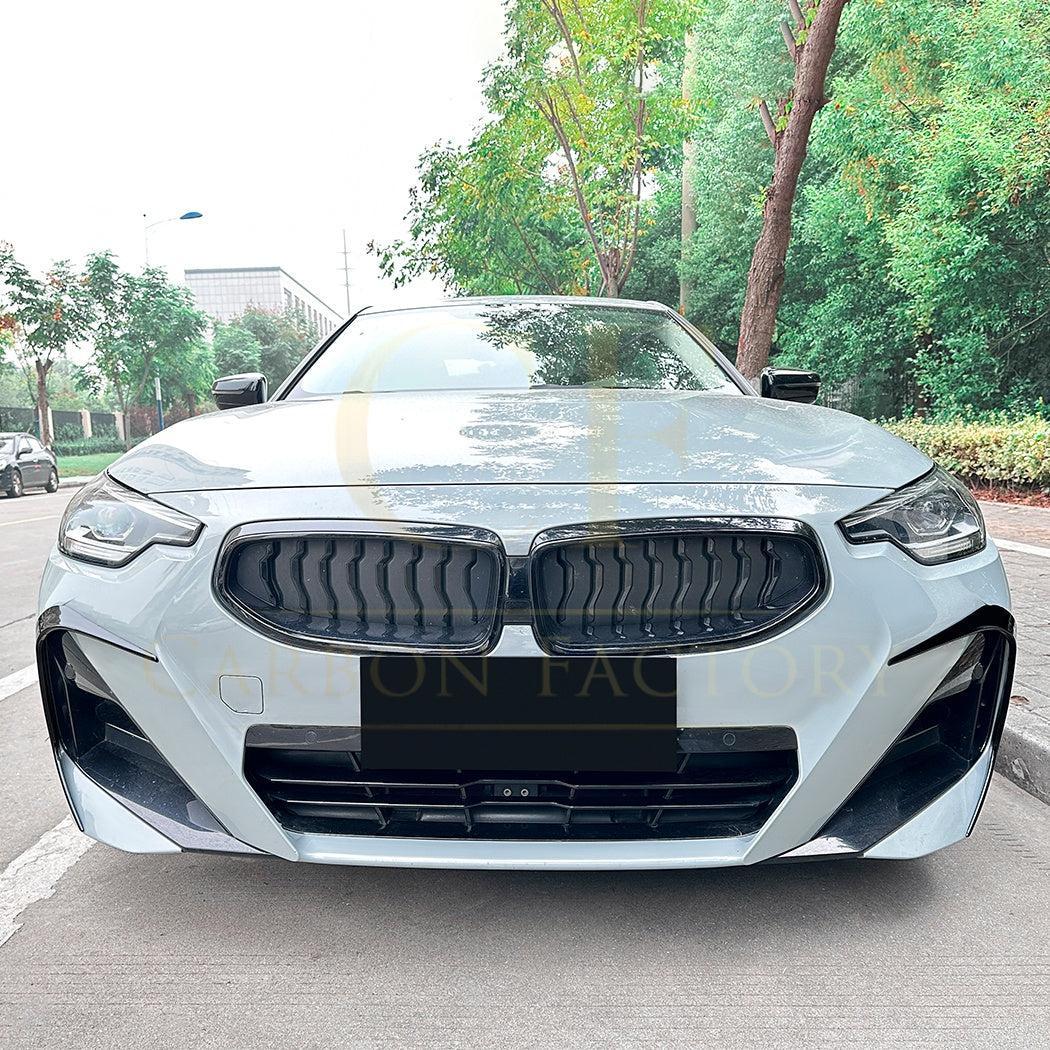 Gloss Black Front Canards for BMW G42 2 Series Coupe 21-Present - Carbon Factory