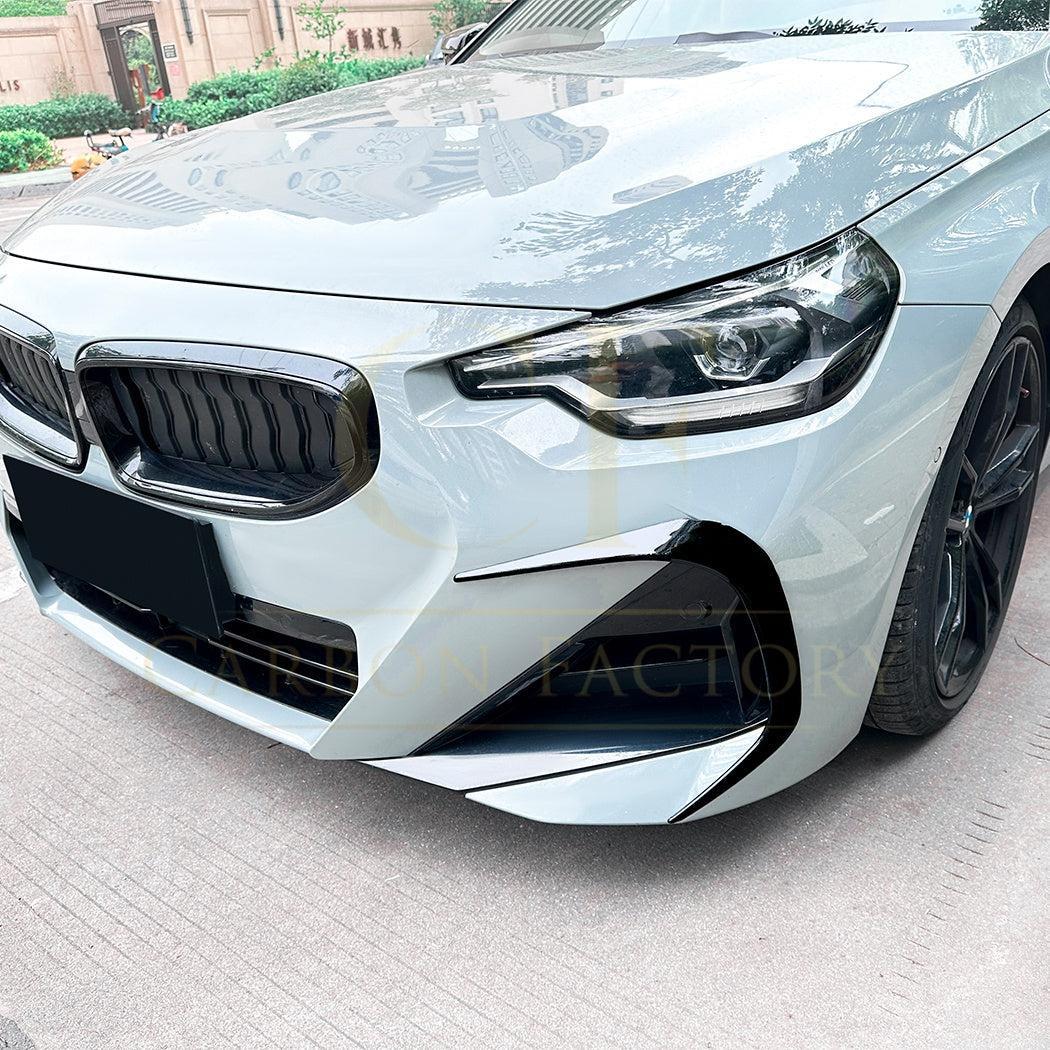 Gloss Black Front Canards for BMW G42 2 Series Coupe 21-Present - Carbon Factory