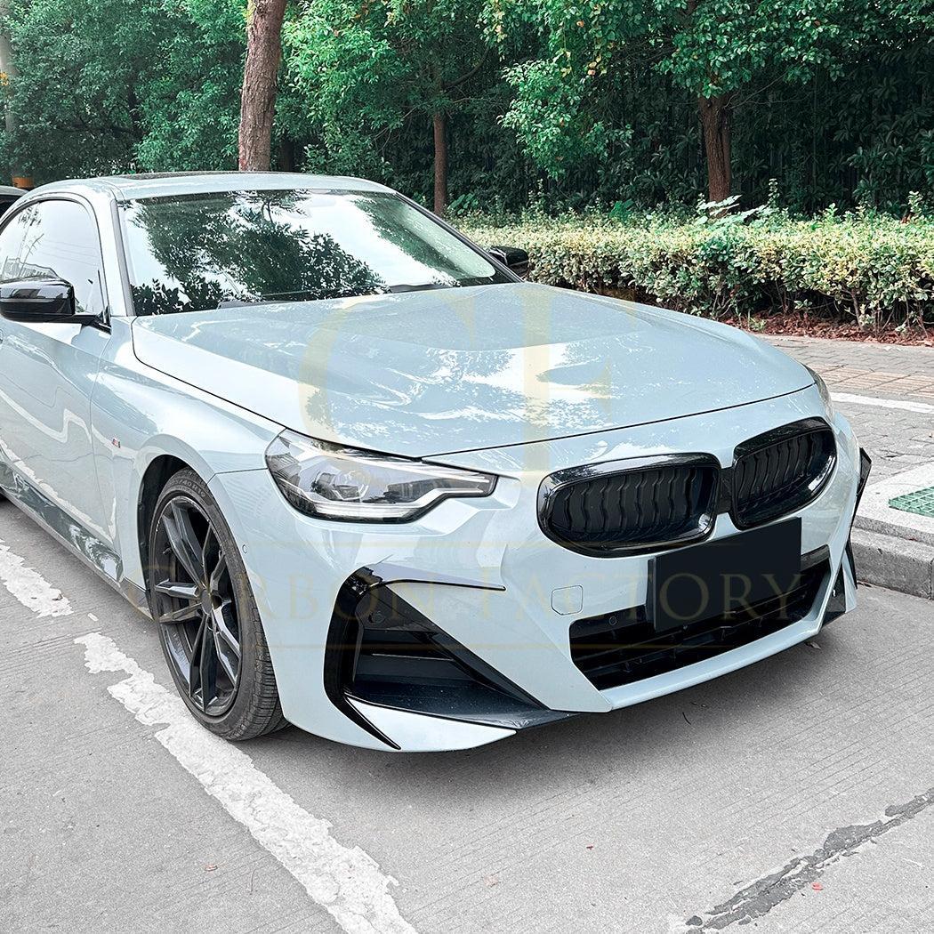 Gloss Black Front Canards for BMW G42 2 Series Coupe 21-Present - Carbon Factory
