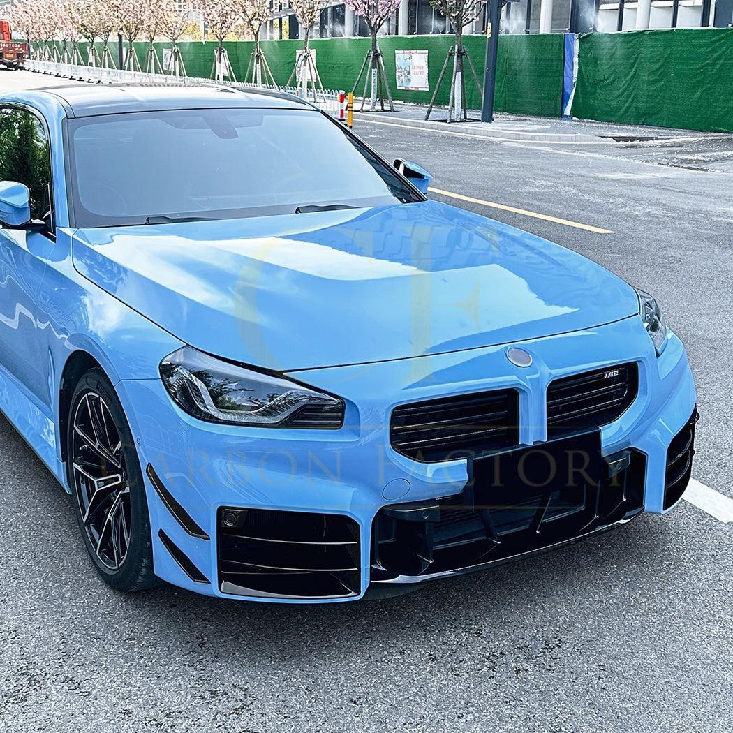 Gloss Black Front Canards for BMW G87 M2 23-Present - Carbon Factory