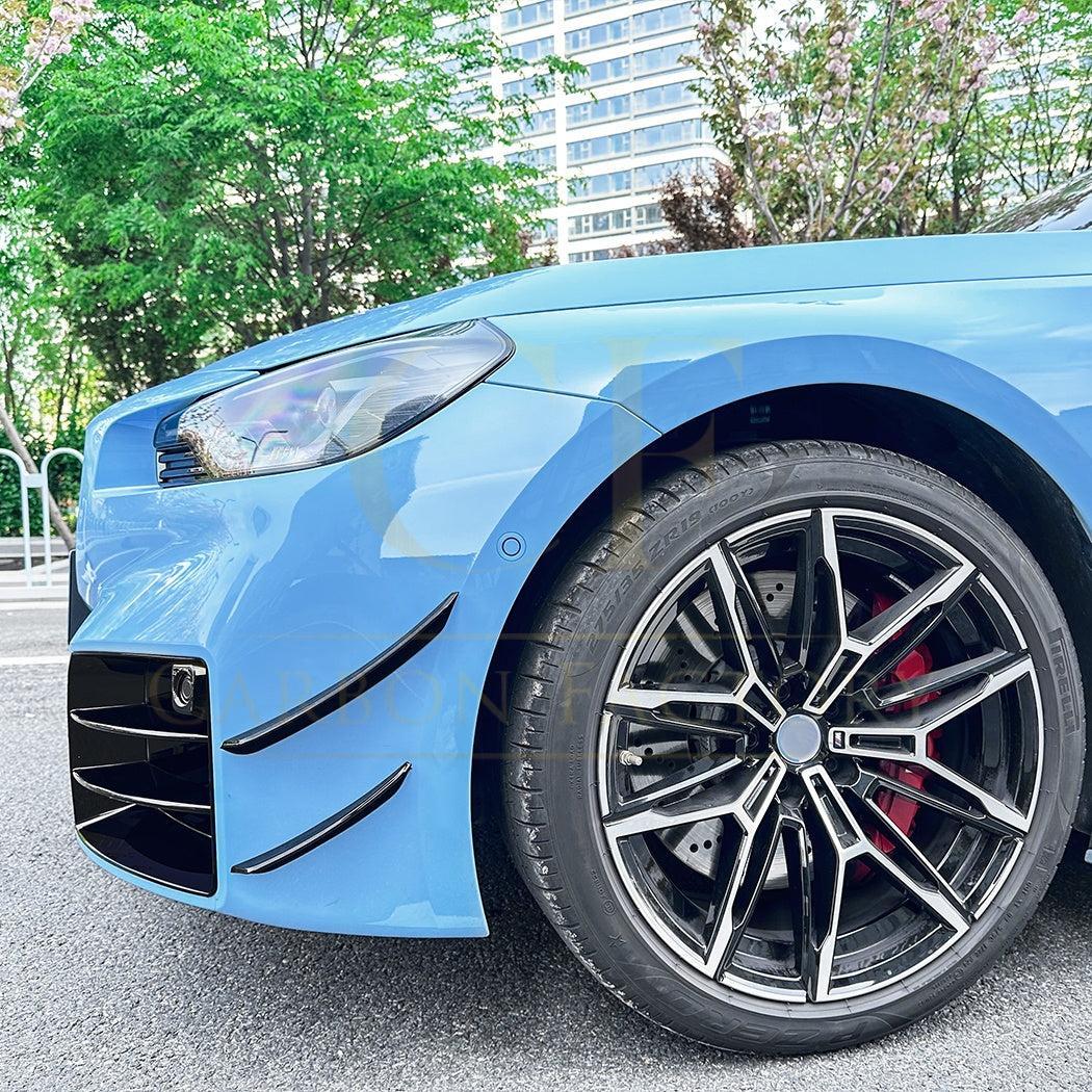 Gloss Black Front Canards for BMW G87 M2 23-Present - Carbon Factory