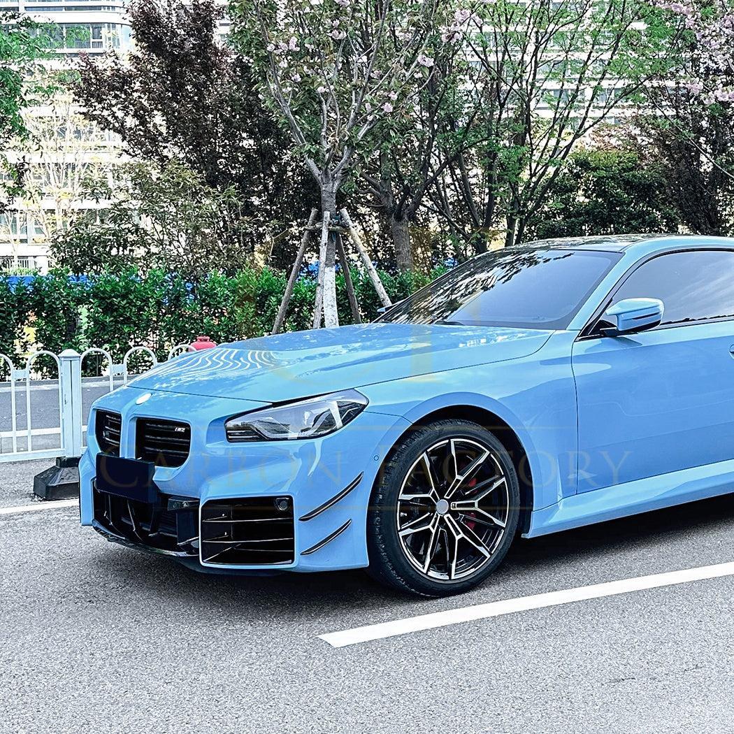 Gloss Black Front Canards for BMW G87 M2 23-Present - Carbon Factory