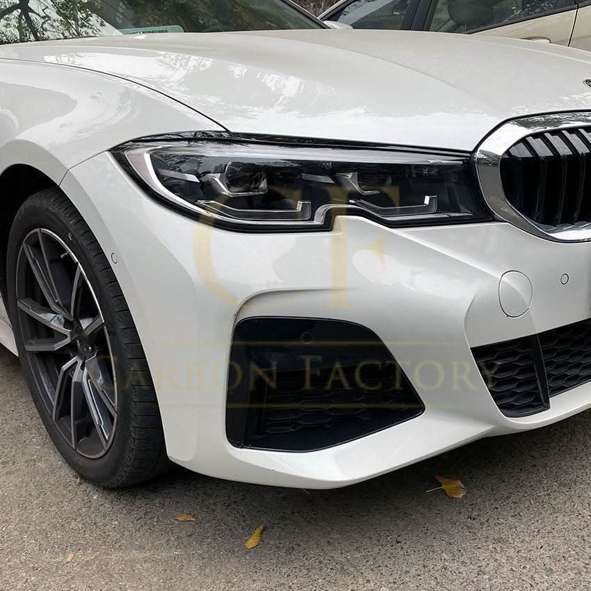 Gloss Black Headlight Trims for BMW 3 Series G20 G21 Pre-LCI 19-22 - Carbon Factory