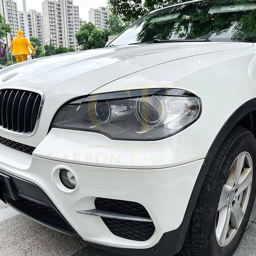 Gloss Black Headlight Trims for BMW E70 X5 08-14 - Carbon Factory