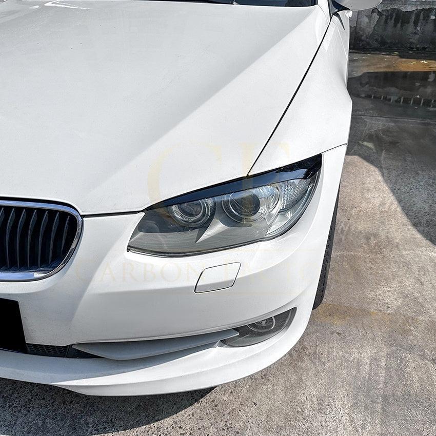 Gloss Black Headlight Trims for BMW E92 E93 3 Series LCI 09-13 - Carbon Factory