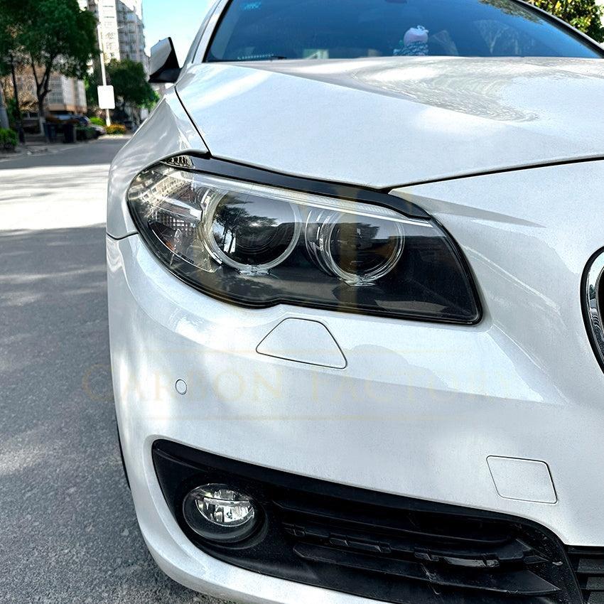 Gloss Black Headlight Trims for BMW F10 F11 5 Series inc M5 LCI 15-17 - Carbon Factory