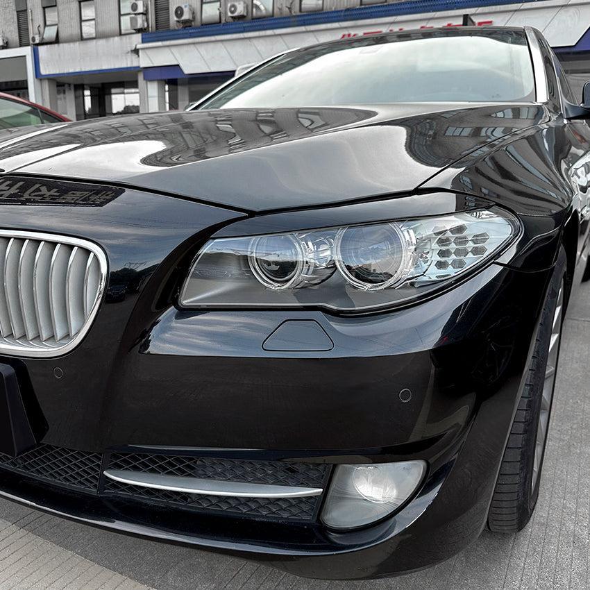 Gloss Black Headlight Trims for BMW F10 F11 5 Series inc M5 Pre-LCI 10-14 - Carbon Factory