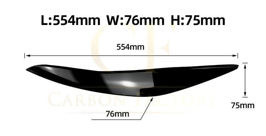 Gloss Black Headlight Trims for BMW F10 F11 5 Series inc M5 Pre-LCI 10-14 - Carbon Factory