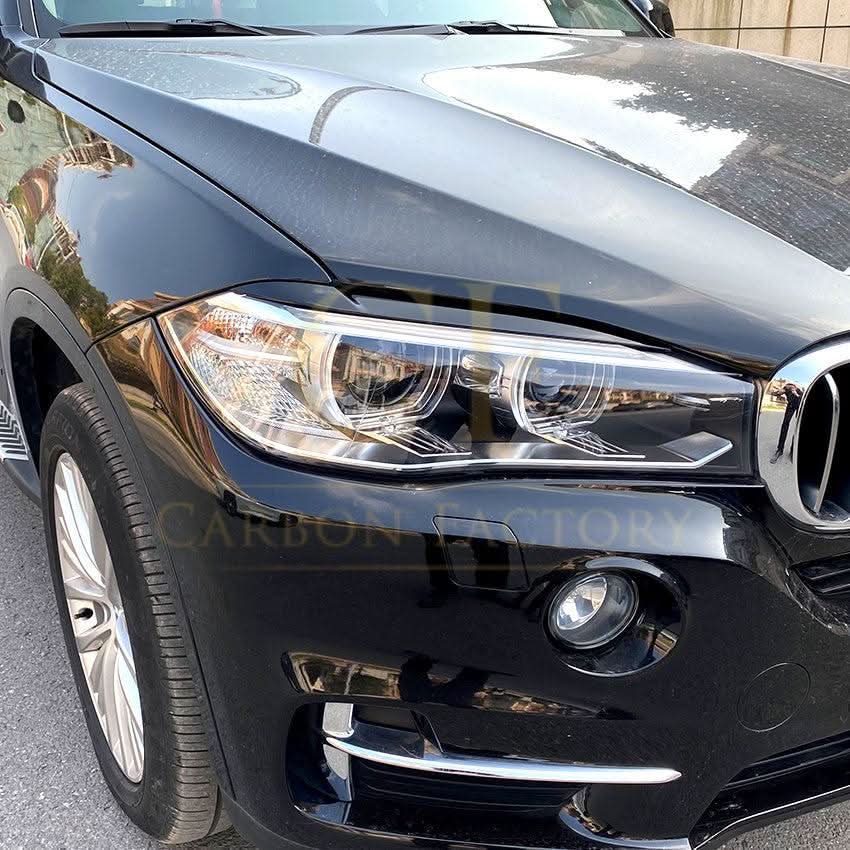 Gloss Black Headlight Trims for BMW F15 X5 F16 X6 14-18 - Carbon Factory