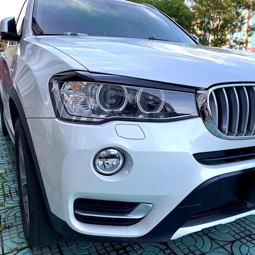 Gloss Black Headlight Trims for BMW F25 X3 F26 X4 LCI 14-17 - Carbon Factory
